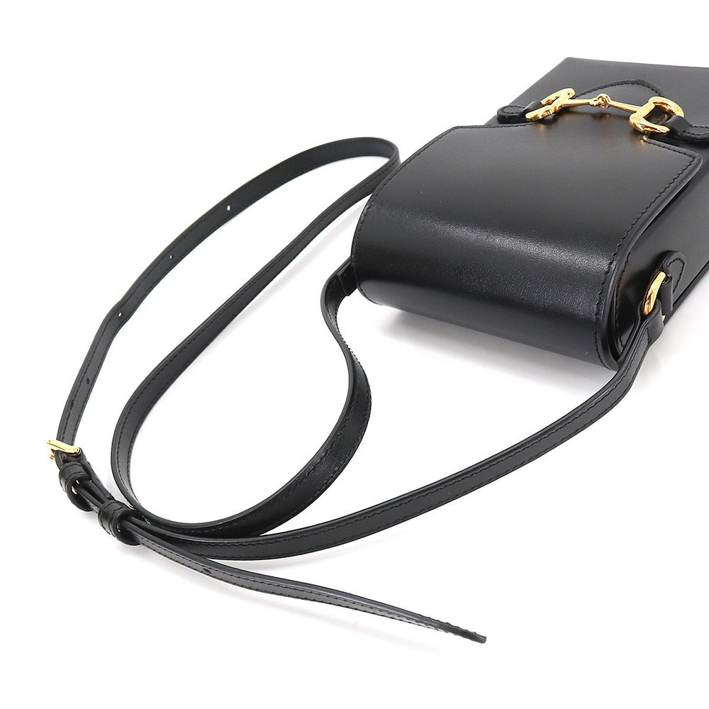 Gucci Horsebit 1995 Mini Bag Shoulder Leather Black - Picture 5 of 8